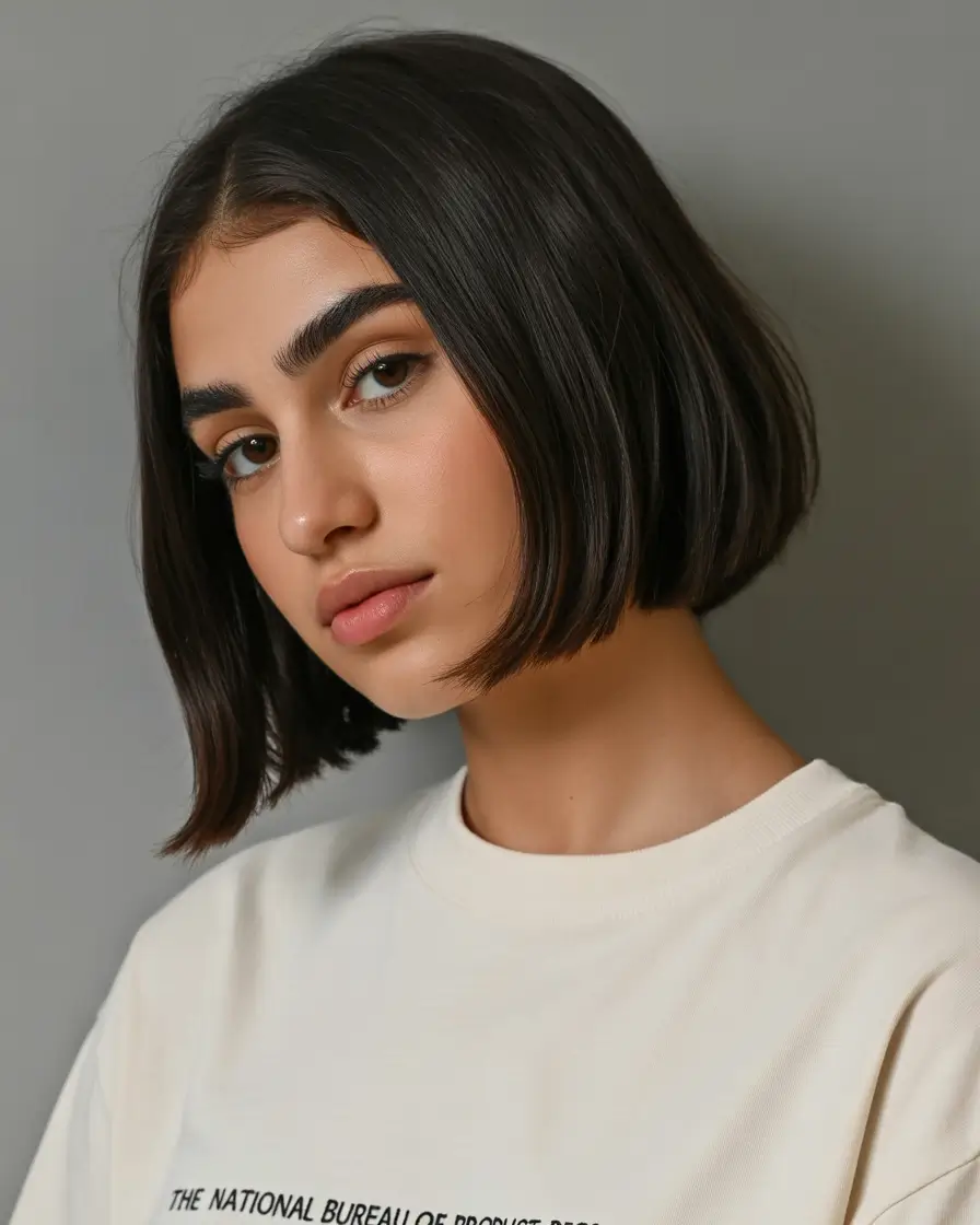 deep winter hair colors inspiration 2025 2026 Classic Short Bob with Minimalist Vibe