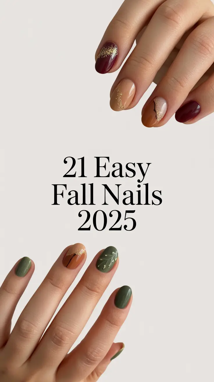 Easy Fall Nails 2025: Cute Ideas Simple for Almond, Square & Short Designs