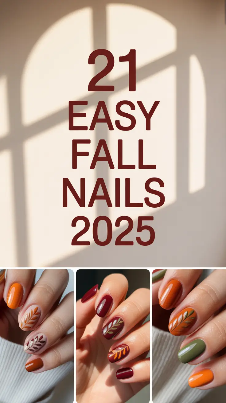 Easy Fall Nails 2025: Cute Ideas Simple for Almond, Square & Short Designs