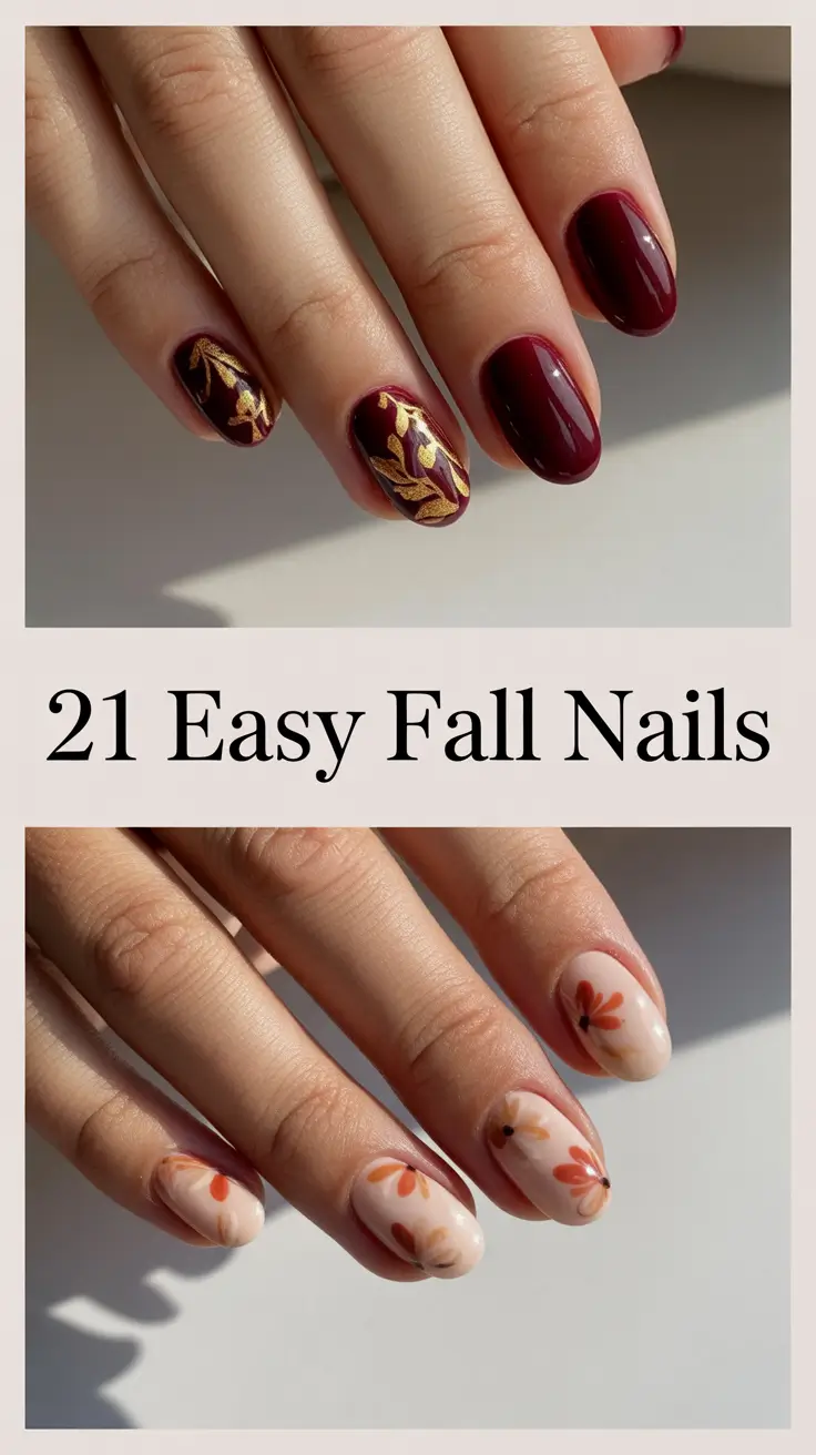 Easy Fall Nails 2025: Cute Ideas Simple for Almond, Square & Short Designs