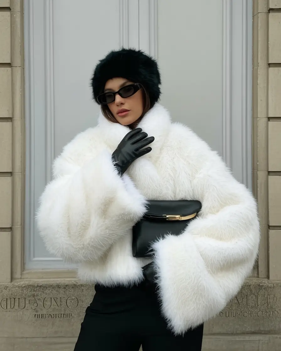Elegant classy outfit Timeless Monochrome with a Luxe Touch