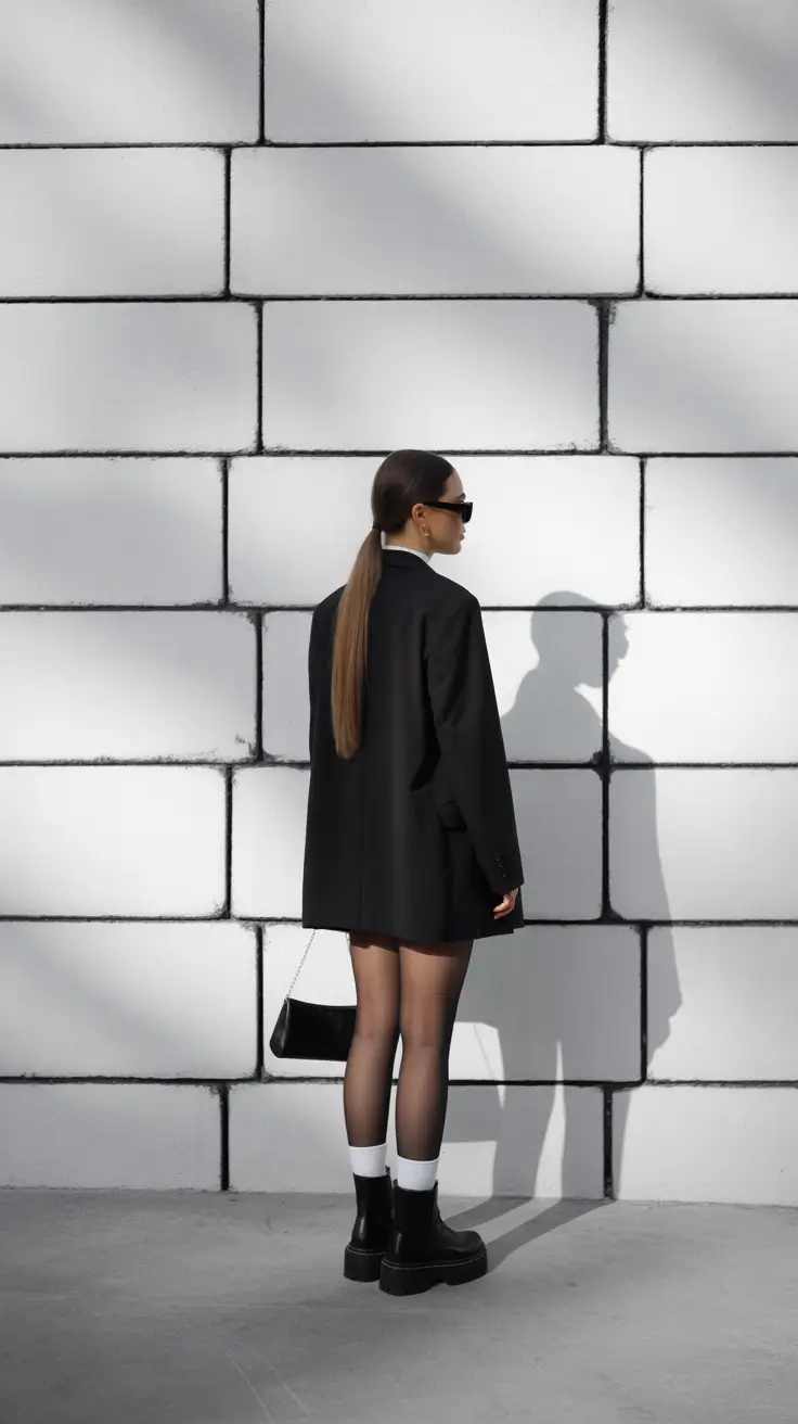Elegant classy outfit Minimalist Black with a Bold Edge