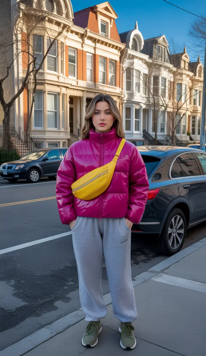 Elegant classy outfit Sporty Pops of Color in the City