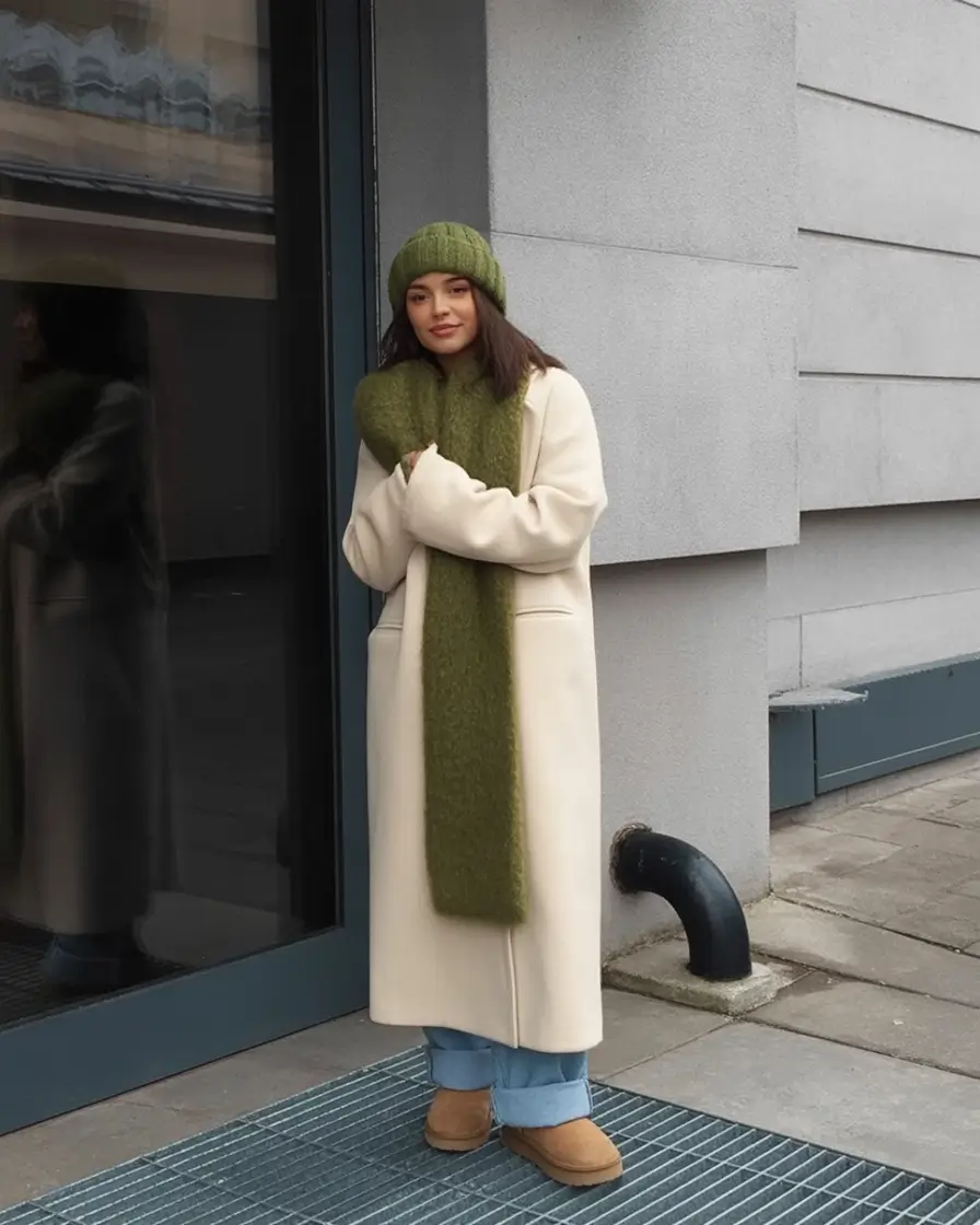 Elegant classy outfit Earthy Tones with Soft Textures