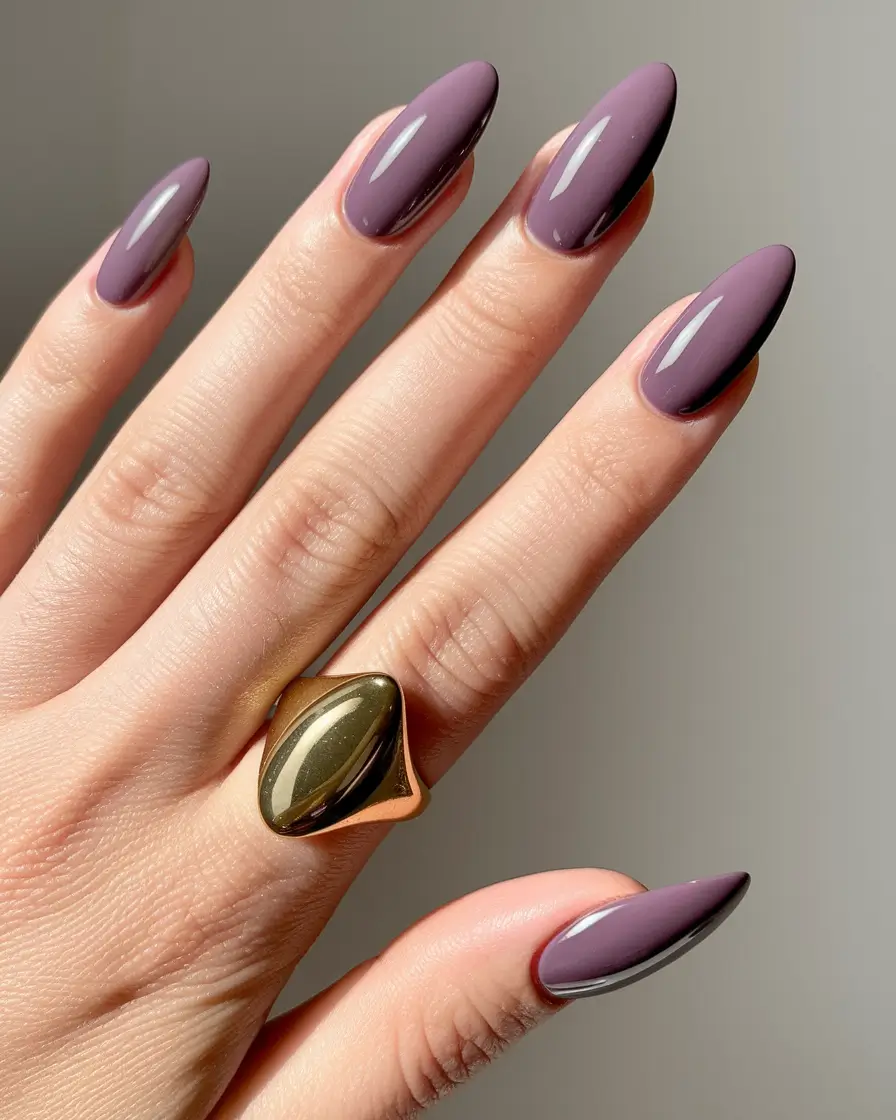 fall colors for nails 2025 Muted Mauve Simplicity