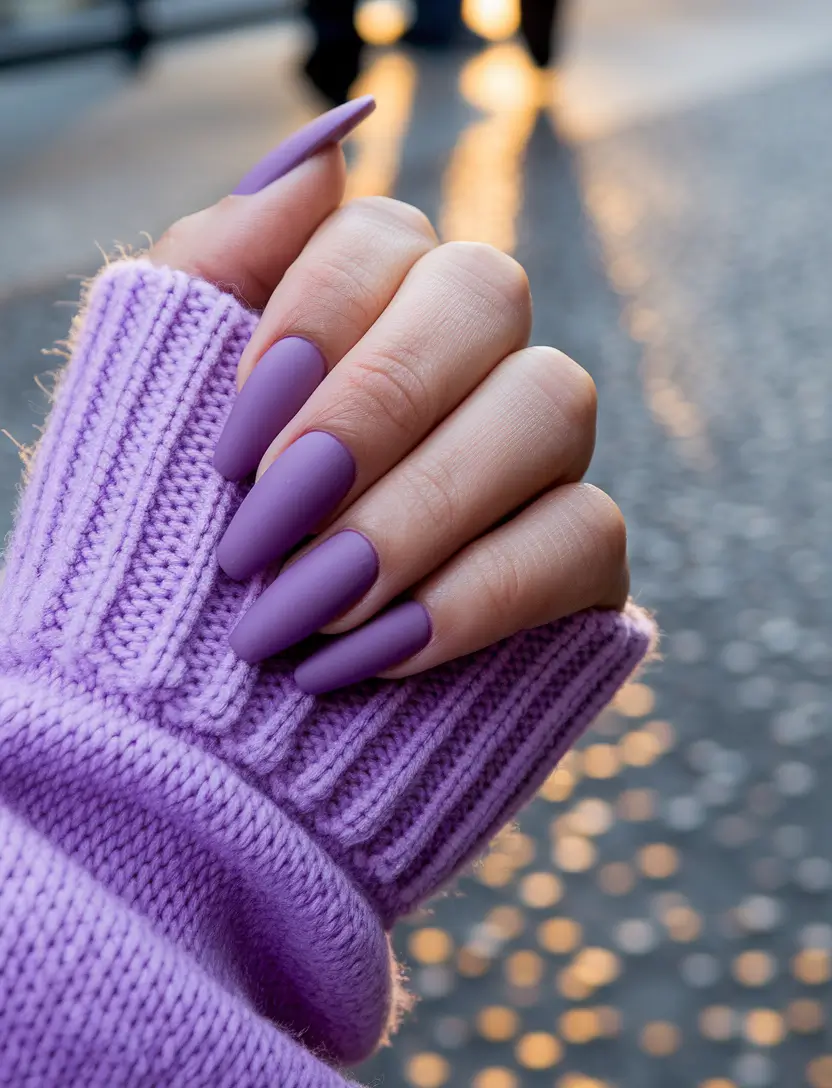 fall matte nails 2025 Lavender Street Style