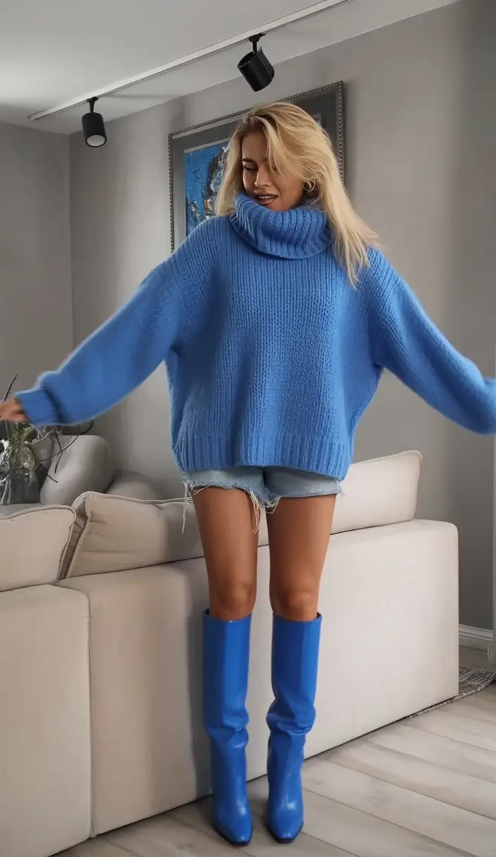 fall winter outfits 2025 trends Electric Blue Playfulness