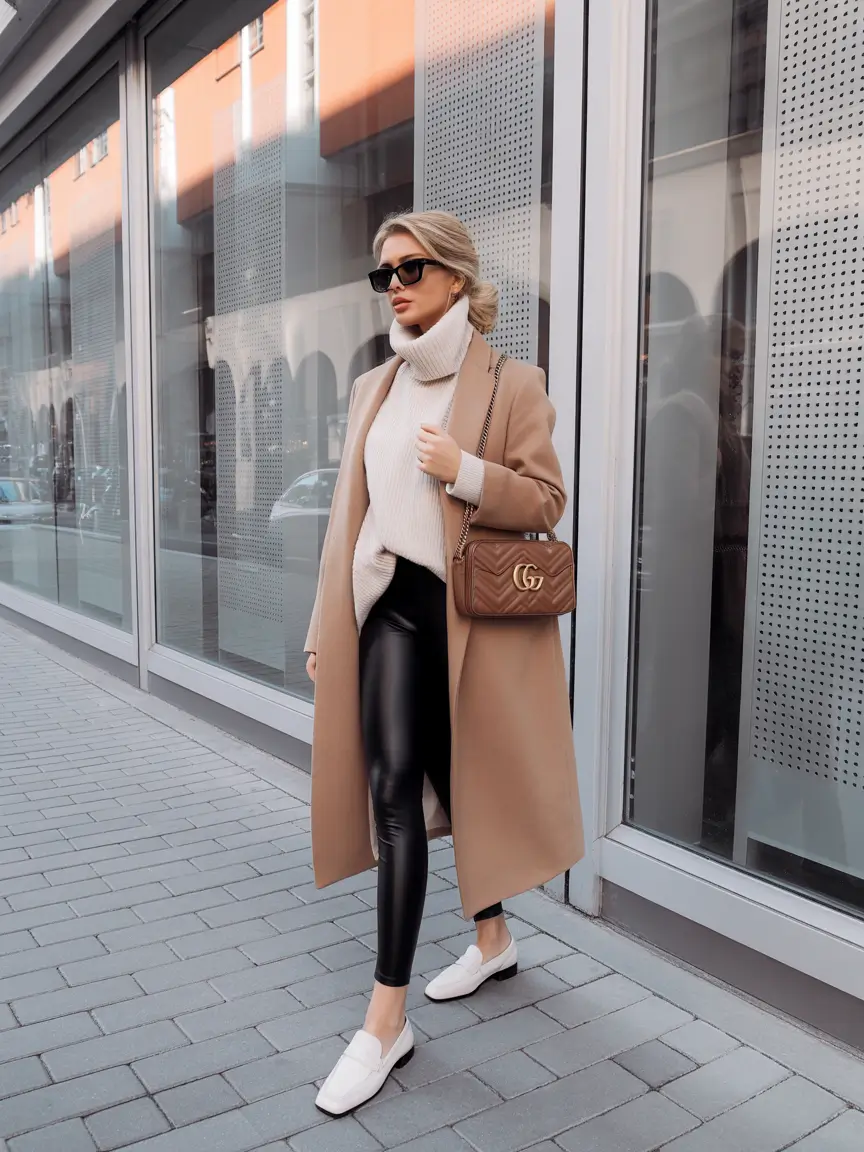 fall winter outfits elegant Classic Camel Elegance