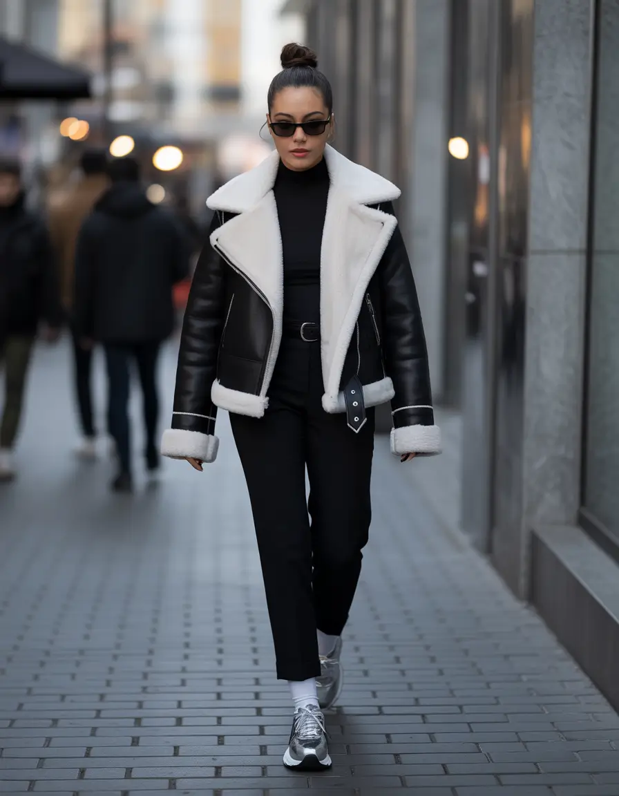 fall winter outfits 2025 trends Shearling Strength