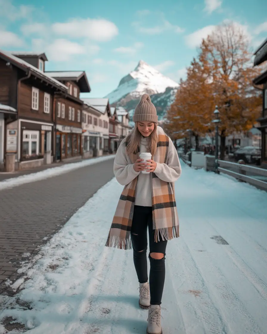 fall winter outfits pregnancy Cozy Scarf Moments