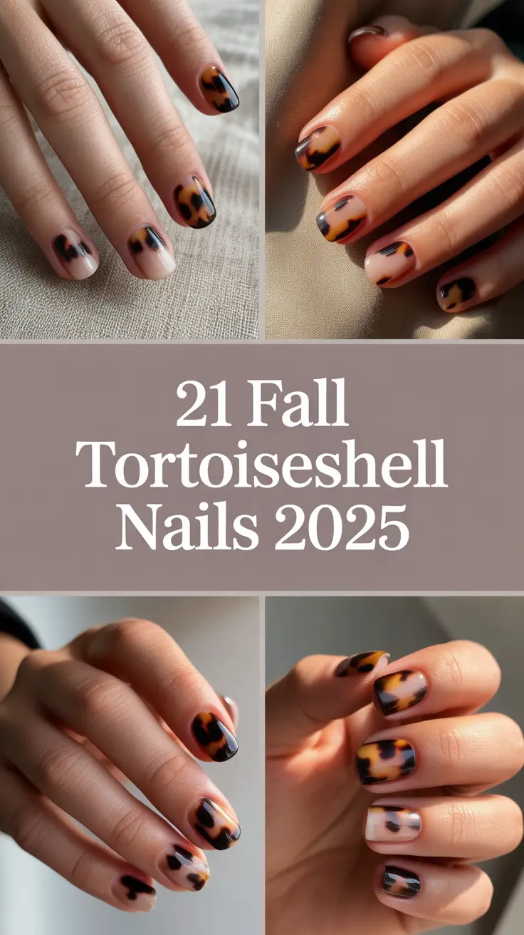 Fall Tortoiseshell Nails 2025: Trendy Designs, French Tips & Almond Inspo for Autumn