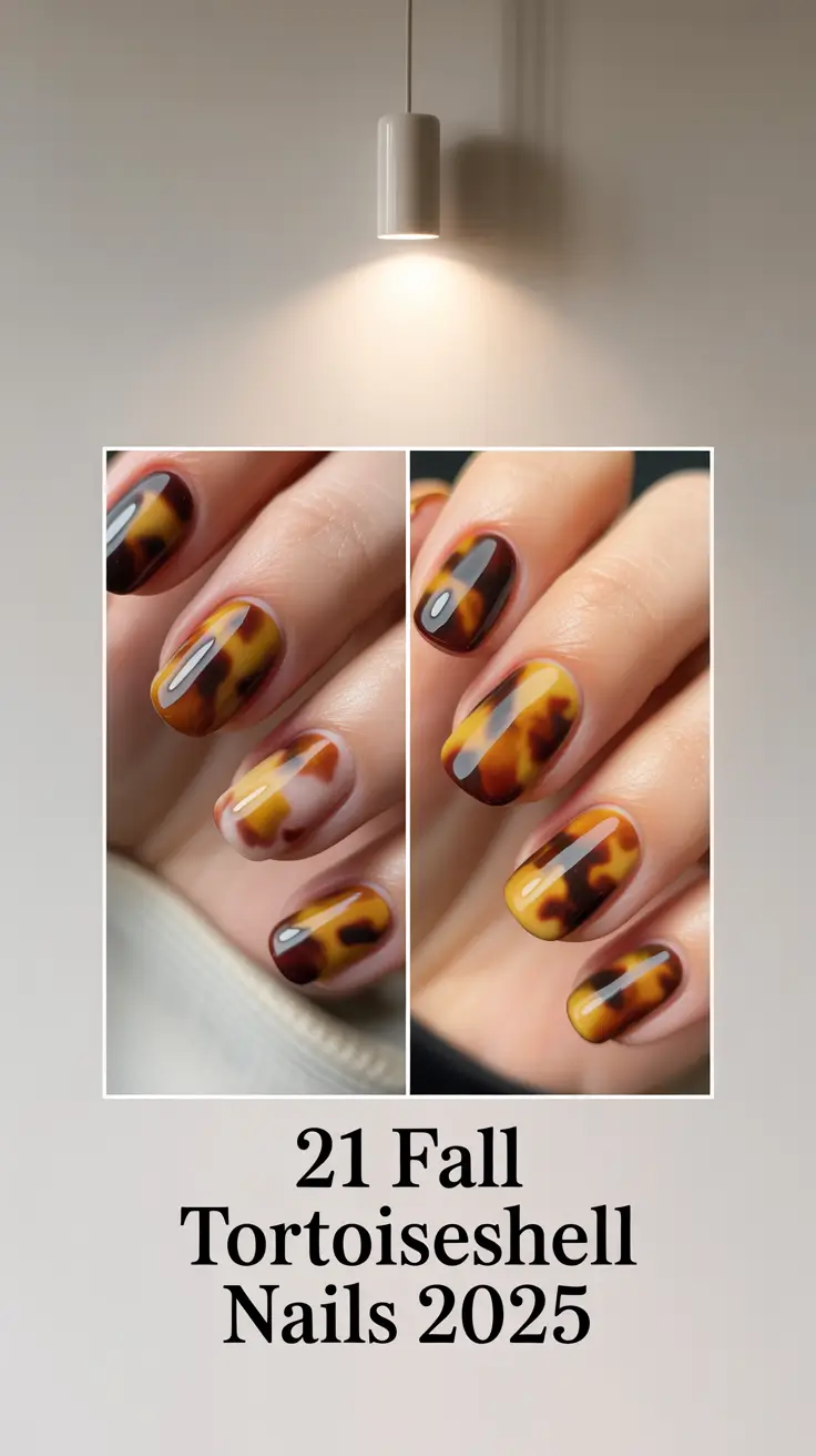 Fall Tortoiseshell Nails 2025: Trendy Designs, French Tips & Almond Inspo for Autumn