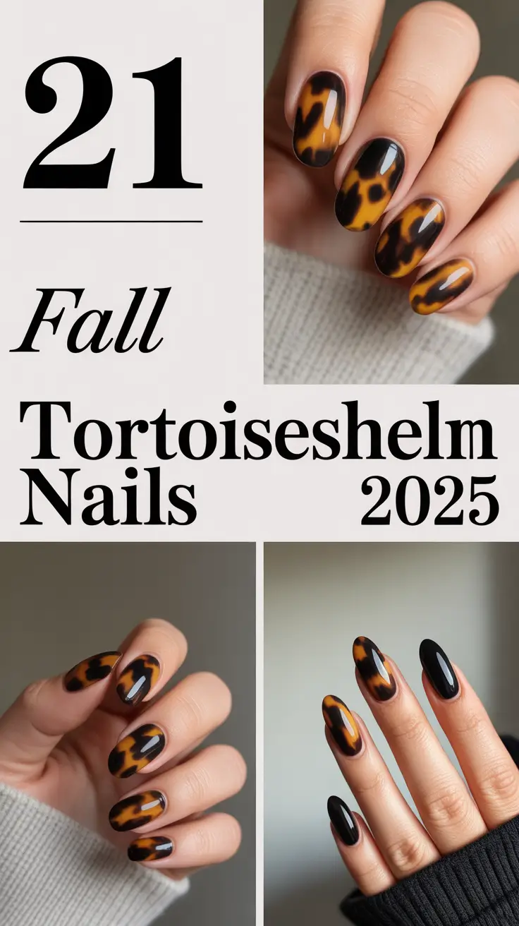 Fall Tortoiseshell Nails 2025: Trendy Designs, French Tips & Almond Inspo for Autumn