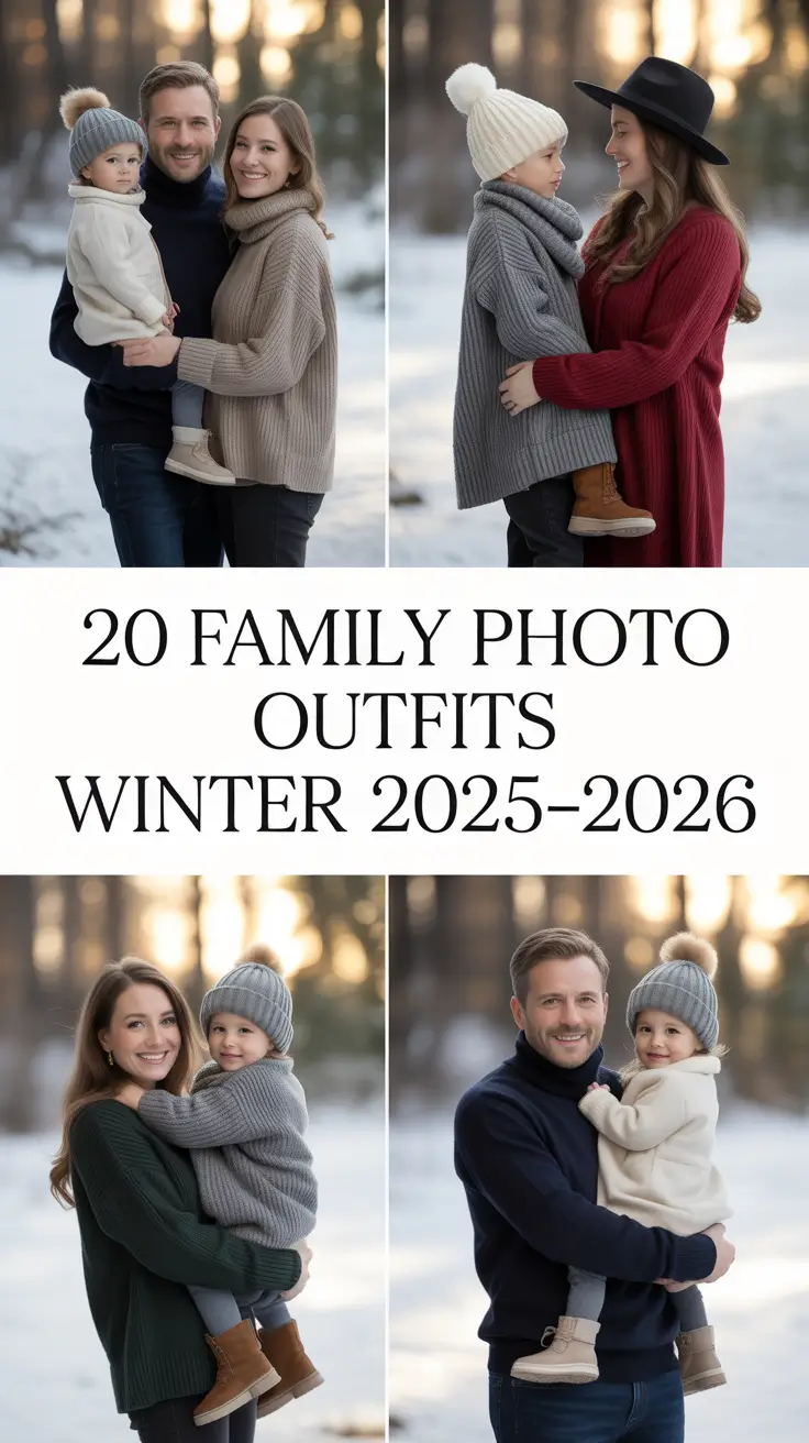 Family Photo Outfits Winter 2025–2026: Cozy Ideas and Color Combos for Every Style