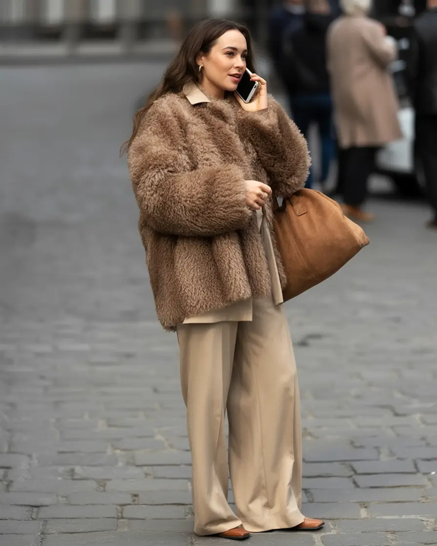 winter capsule wardrobe Teddy Textures and Tonal Layers