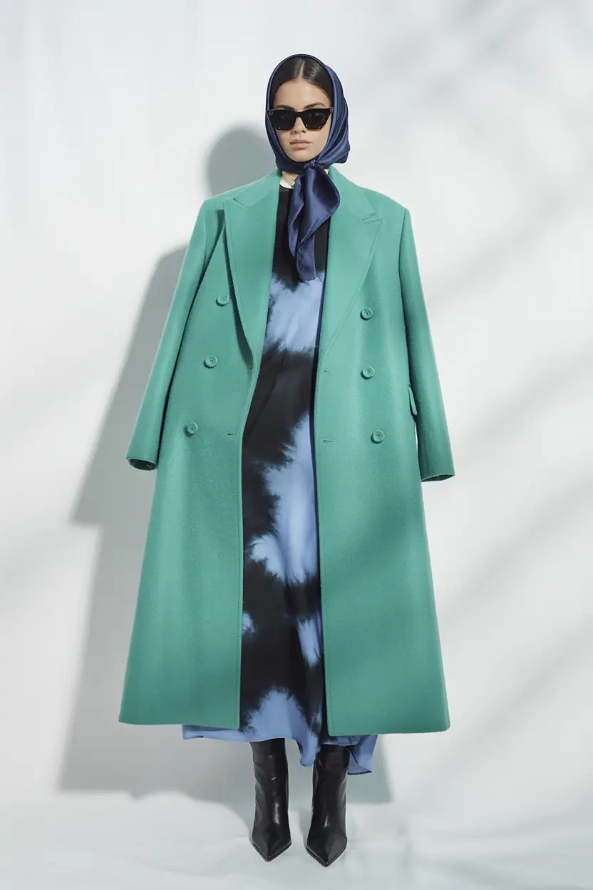 winter capsule wardrobe Modern Drama in Emerald and Navy