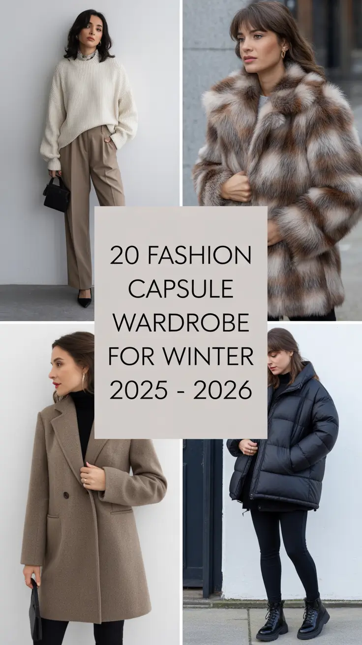 Fashion Capsule Wardrobe for Winter 2025 - 2026: Stylish Outfits for Europe and Beyond