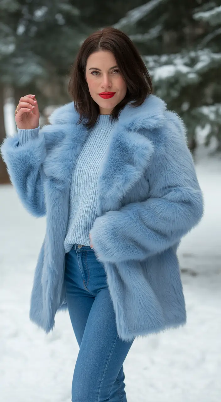 winter fashion inspo outfits Powder Blue Elegance