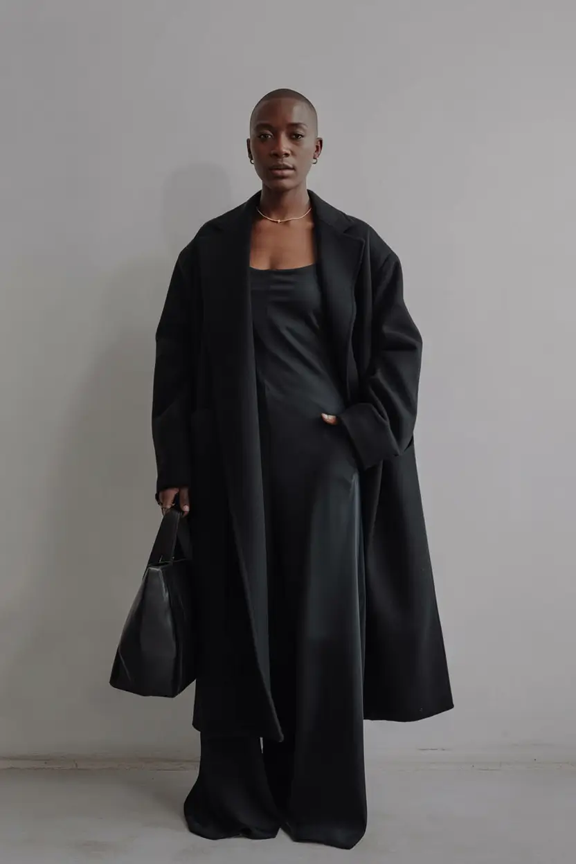 winter fashion inspo outfits Minimalist Monochrome