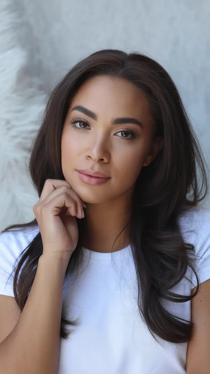 winter hair color ideas for dark skin Soft Cocoa Layers