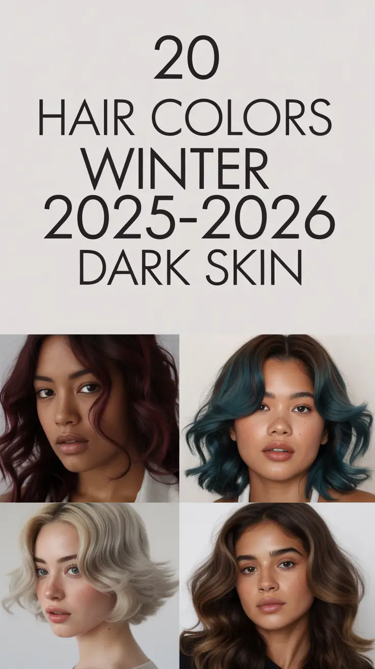 Hair Colors Winter 2025–2026 Dark Skin: Trendy Ideas for Women