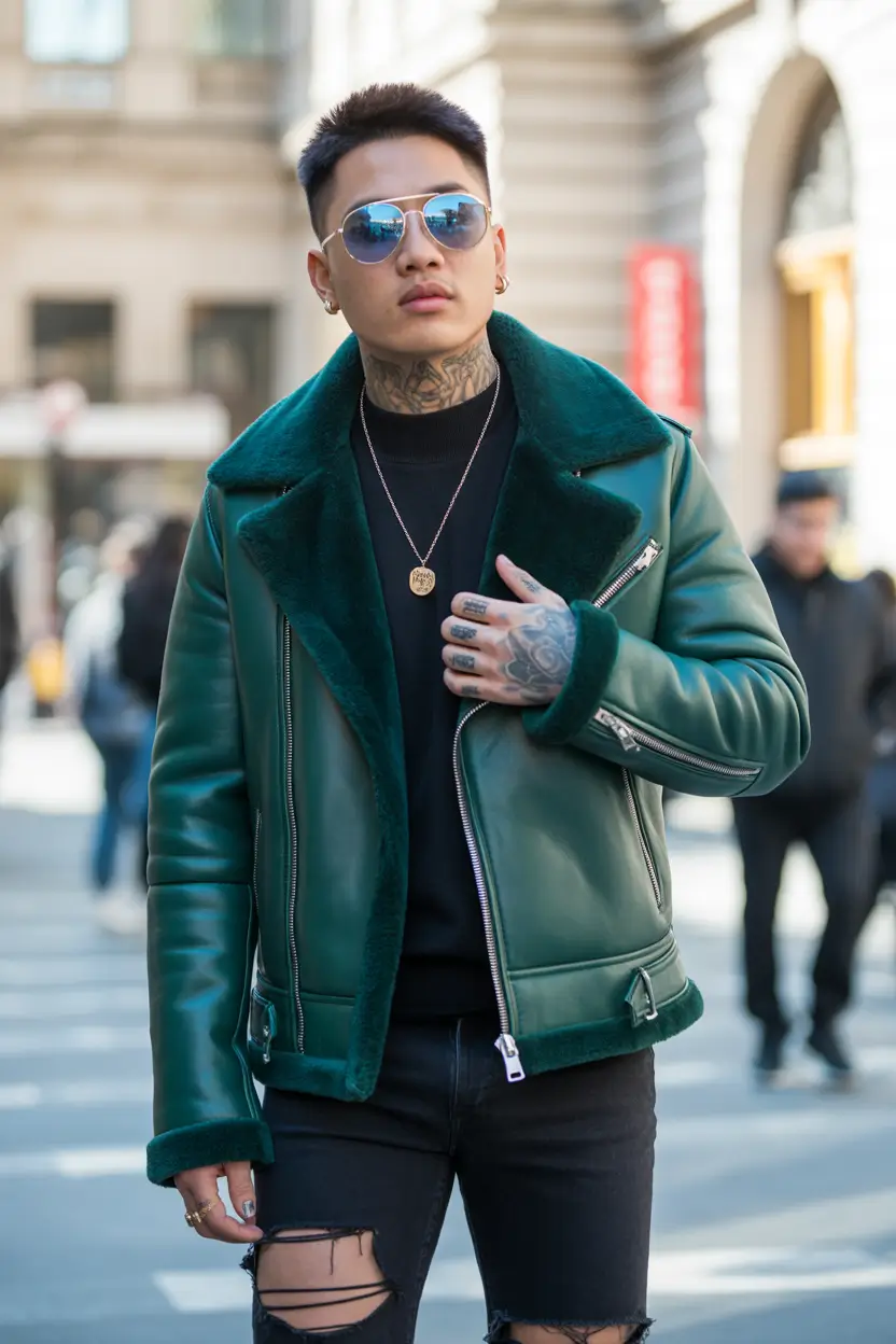 winter-outfits-men-2026-emerald-leather