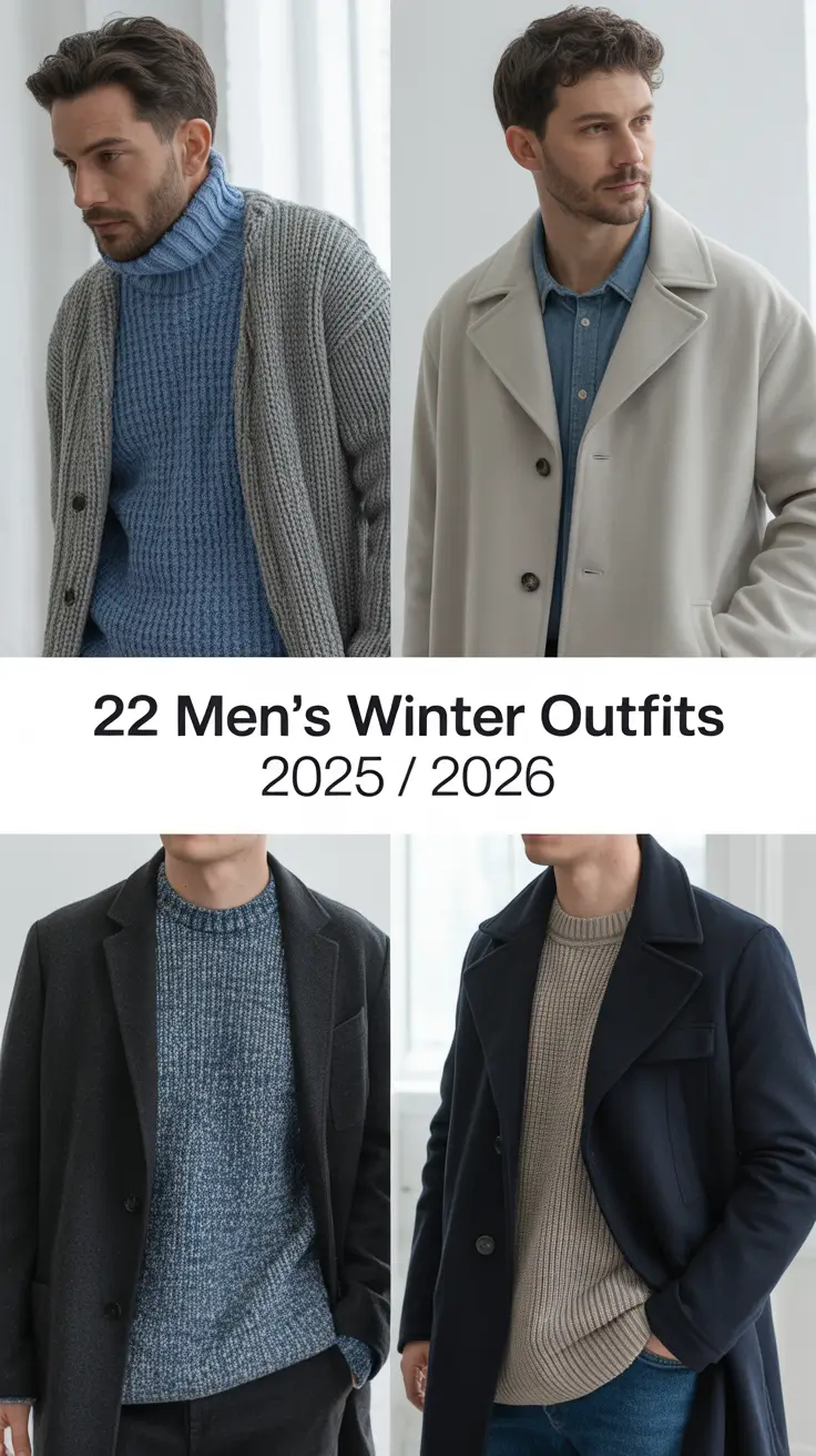 Men’s Winter Outfits 2025 / 2026: Stylish Ideas for Cold Weather Snow Aesthetic