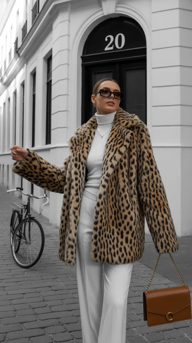 winter outfits inspiration aesthetic Leopard Print Luxe