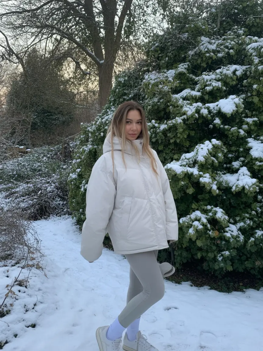 winter outfits inspiration aesthetic Snow Day Puffer