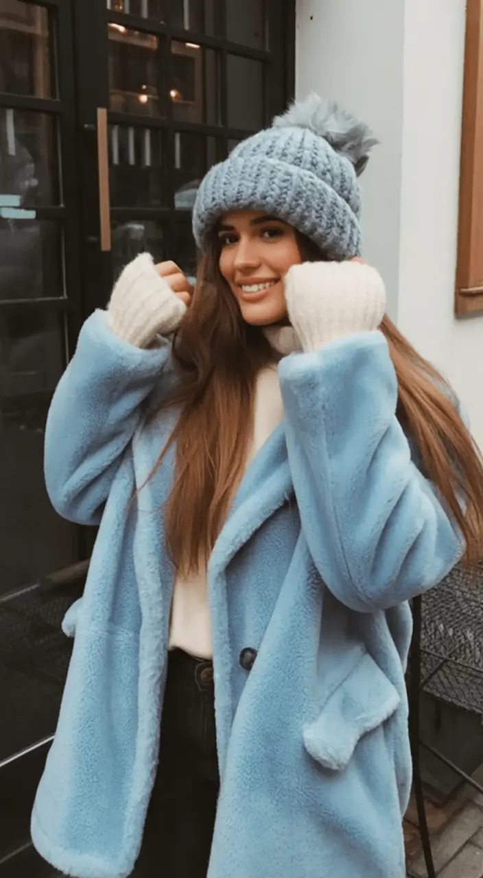 winter outfits inspiration aesthetic Powder Blue Playfulness