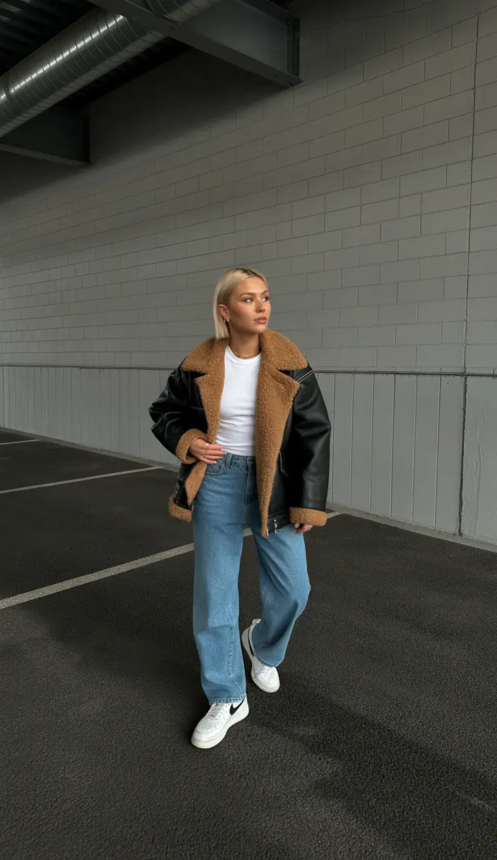 winter outfits inspiration aesthetic Shearling Revival