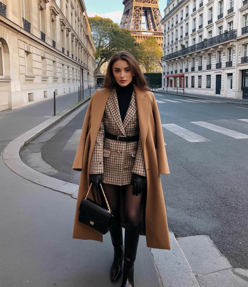 Office Outfit Ideas for Winter 2025-2026 Parisian Plaid Perfection