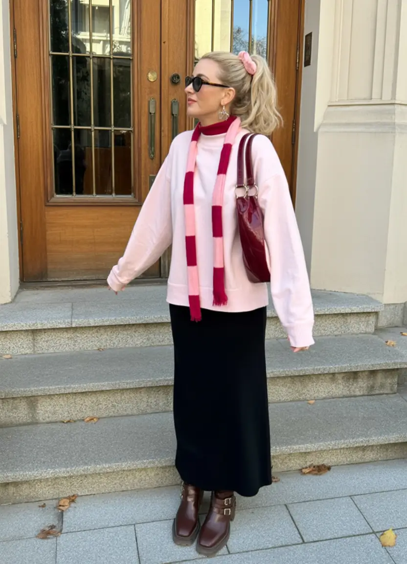 winter outfits 2025 women Playful Pastel & Stripes
