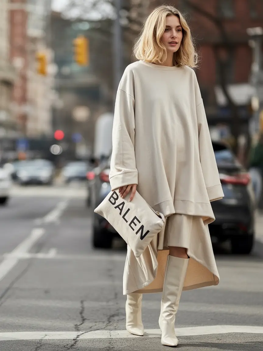 winter outfits 2025 women Monochrome Cream Sophistication