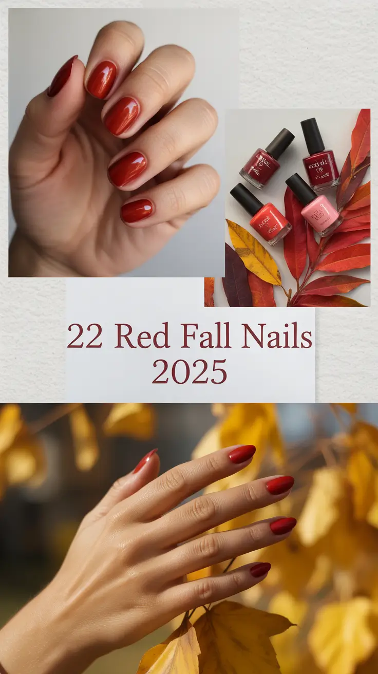 Red Fall Nails 2025: Stunning Designs Almond, Coffin, Square & More