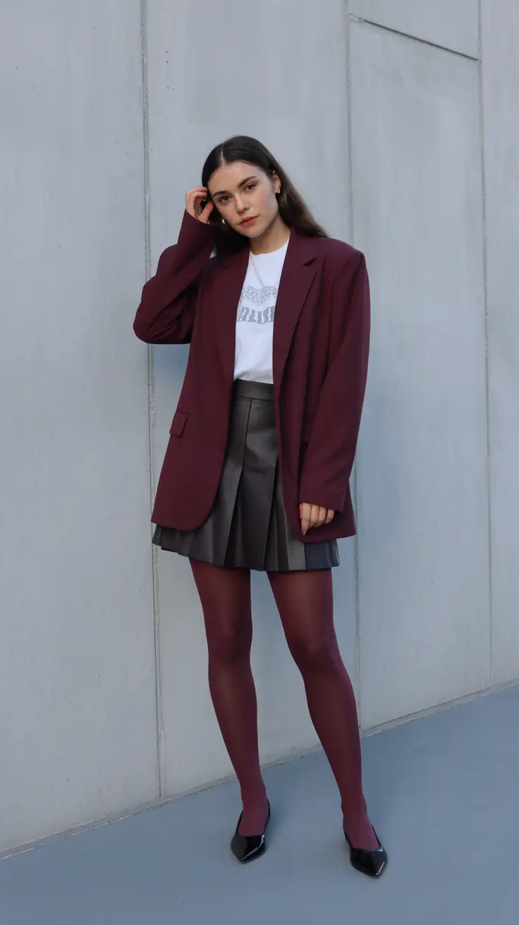 Stylish Winter Outfit Inspo 2025-2026 Burgundy Layers for Impact