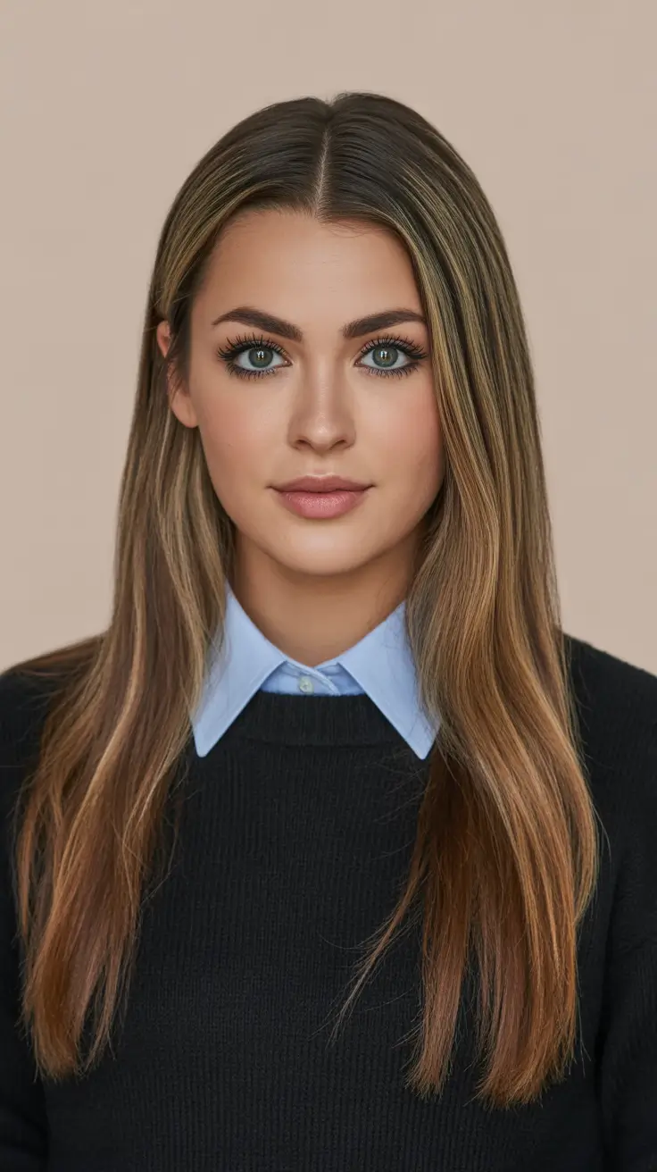 brown hair colors winter Dimensional Brunette with Face-Framing Highlights