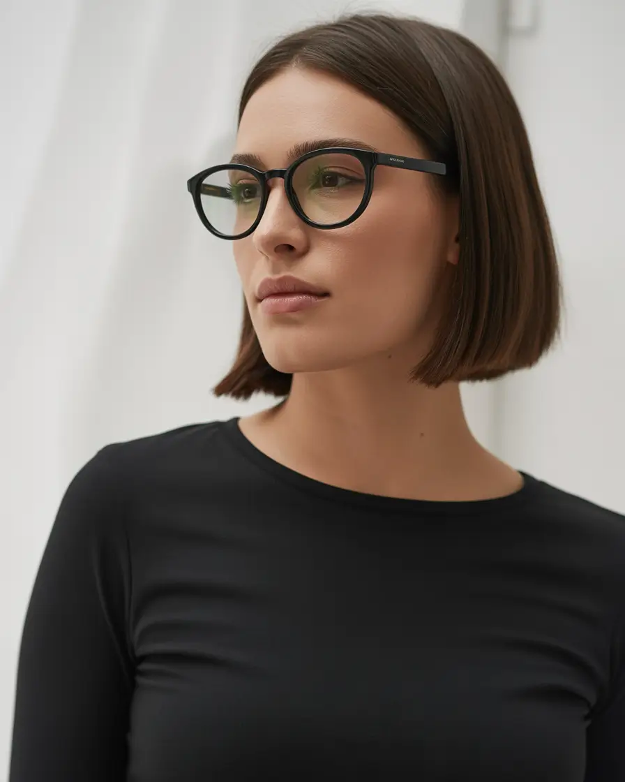 brown hair colors winter Chic Short Brunette Bob