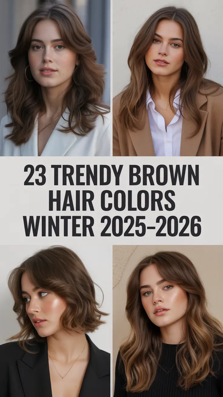 Trendy Brown Hair Colors Winter 2025–2026: Fresh Ideas with Highlights for Brunettes