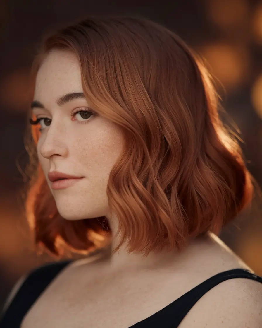 fall and winter hair color ideas 2025 Copper Bob Brilliance
