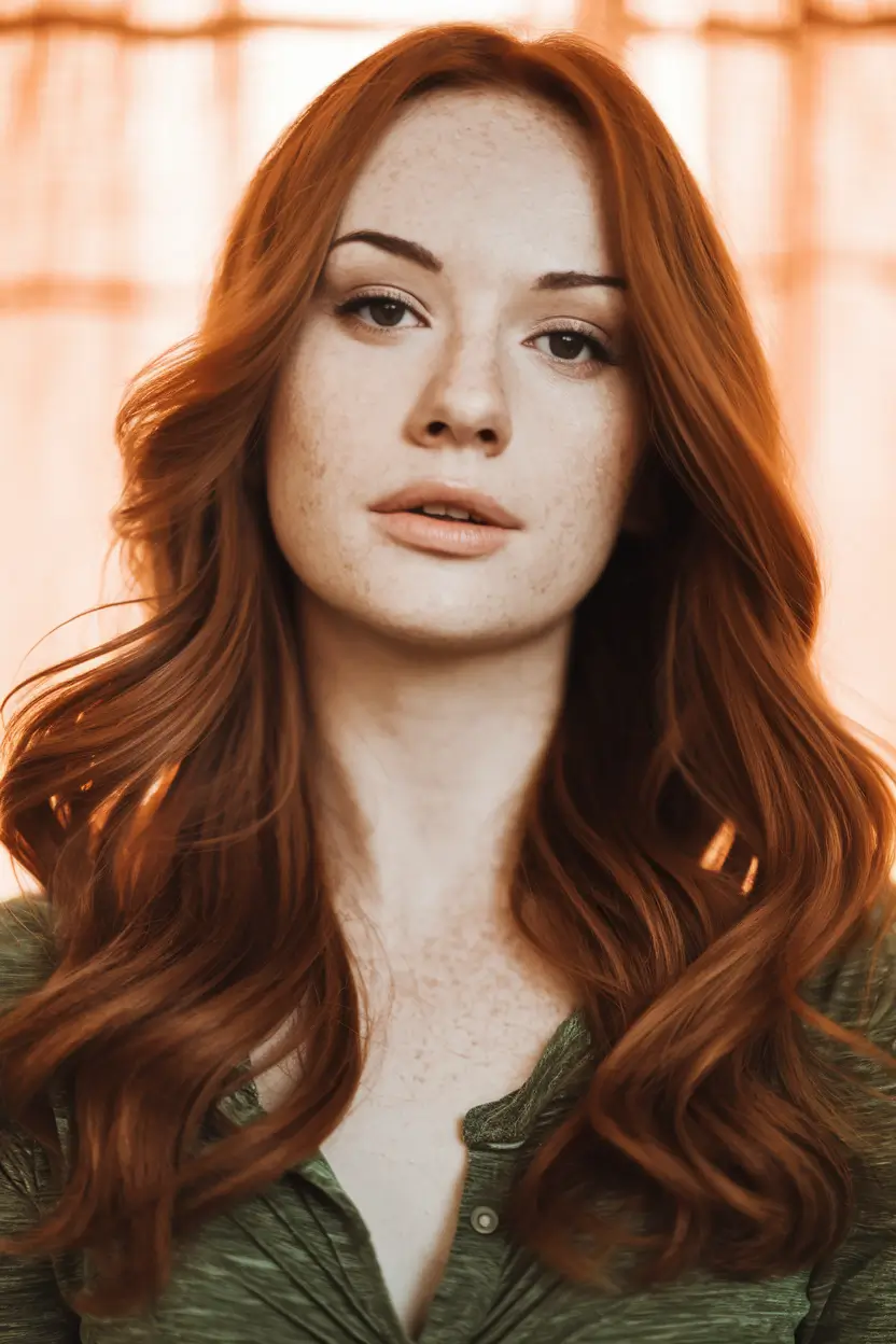 fall and winter hair color ideas 2025 Warm Cinnamon Waves