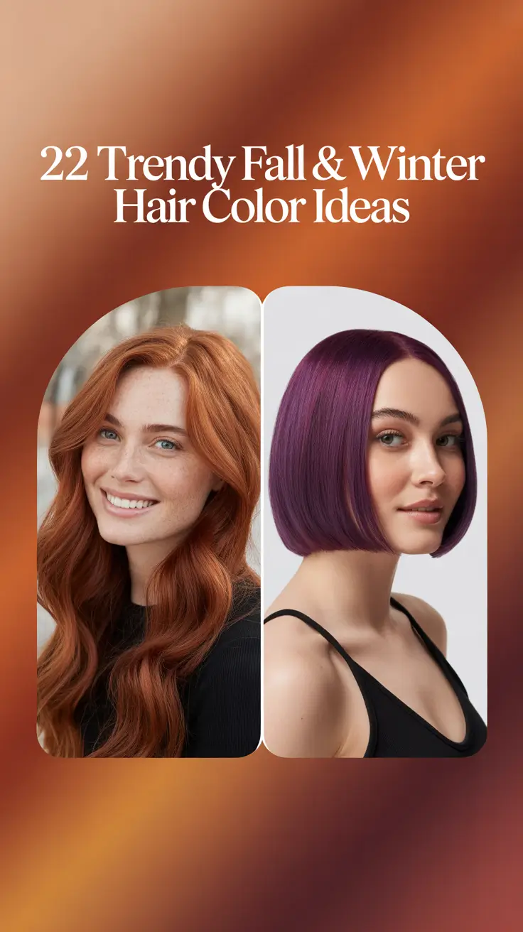 Trendy Fall & Winter Hair Color Ideas 2025–2026: From Blondes to Brunettes