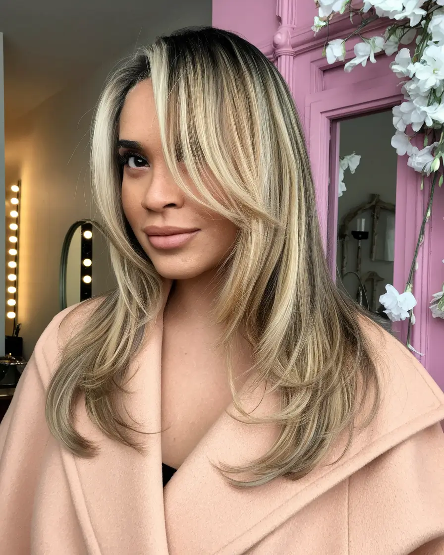 fall winter haircuts 2025 Face Framing Blonde Layers