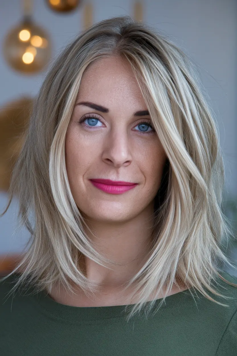 fall winter haircuts 2025 Textured Mid Length Cut