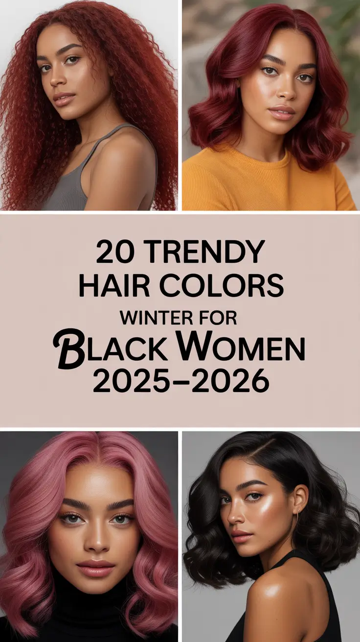Trendy Hair Colors Winter for Black Women 2025–2026: Chic Ideas for Every Style