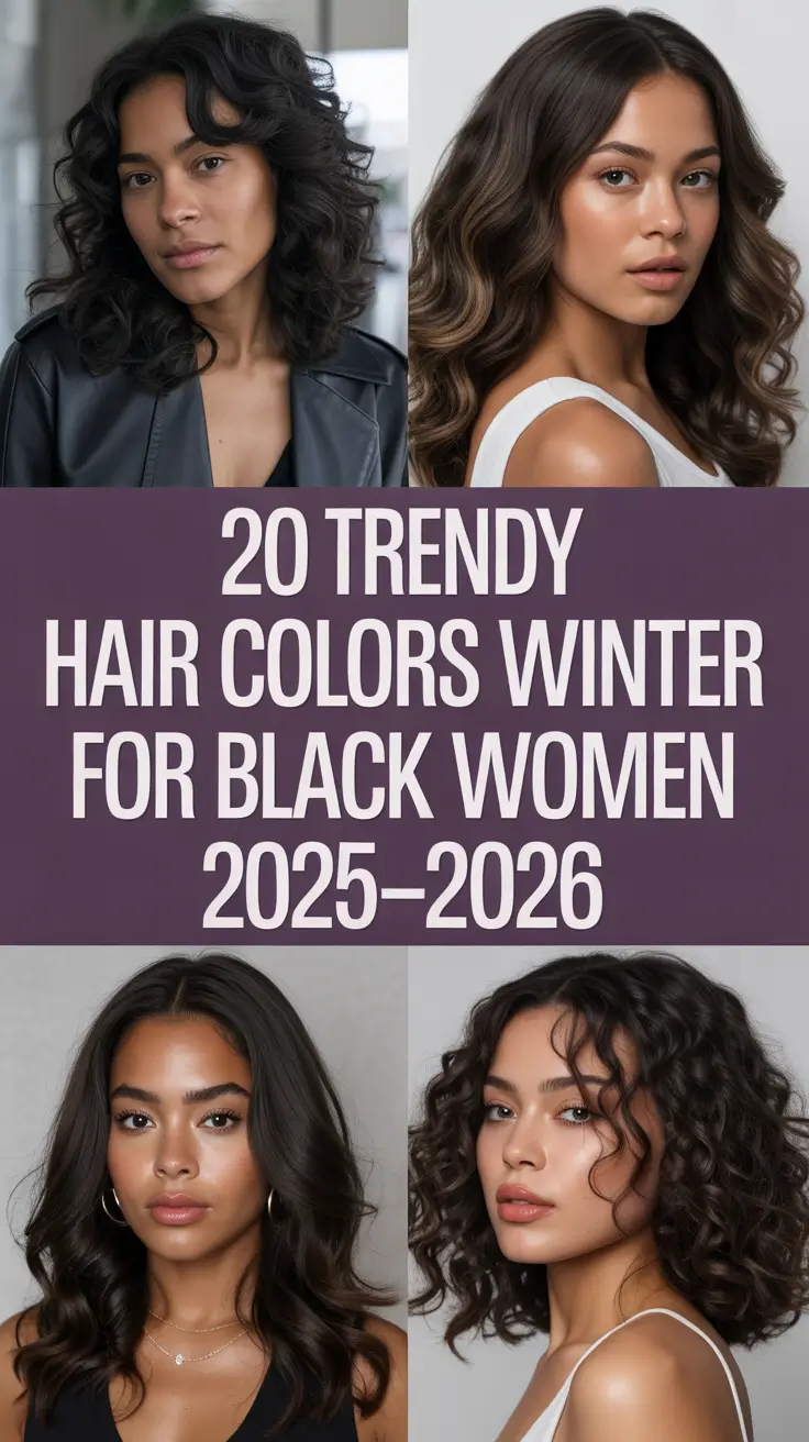Trendy Hair Colors Winter for Black Women 2025–2026: Chic Ideas for Every Style