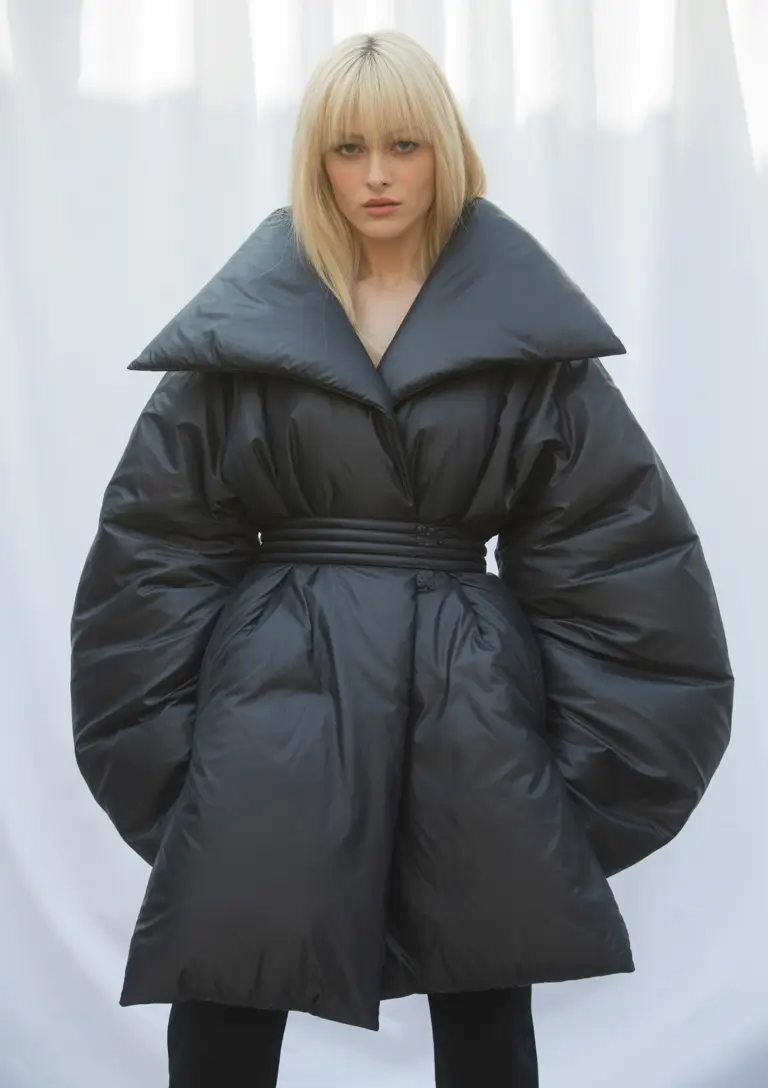 puffer jacket outfit black Avant-Garde Black Drama