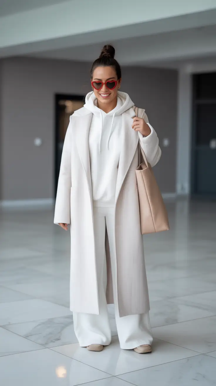 winter work outfits for women 2025 All-White Minimalism