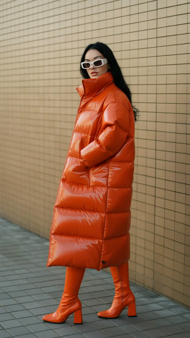 winter work outfits for women 2025 High-Impact Orange Statement