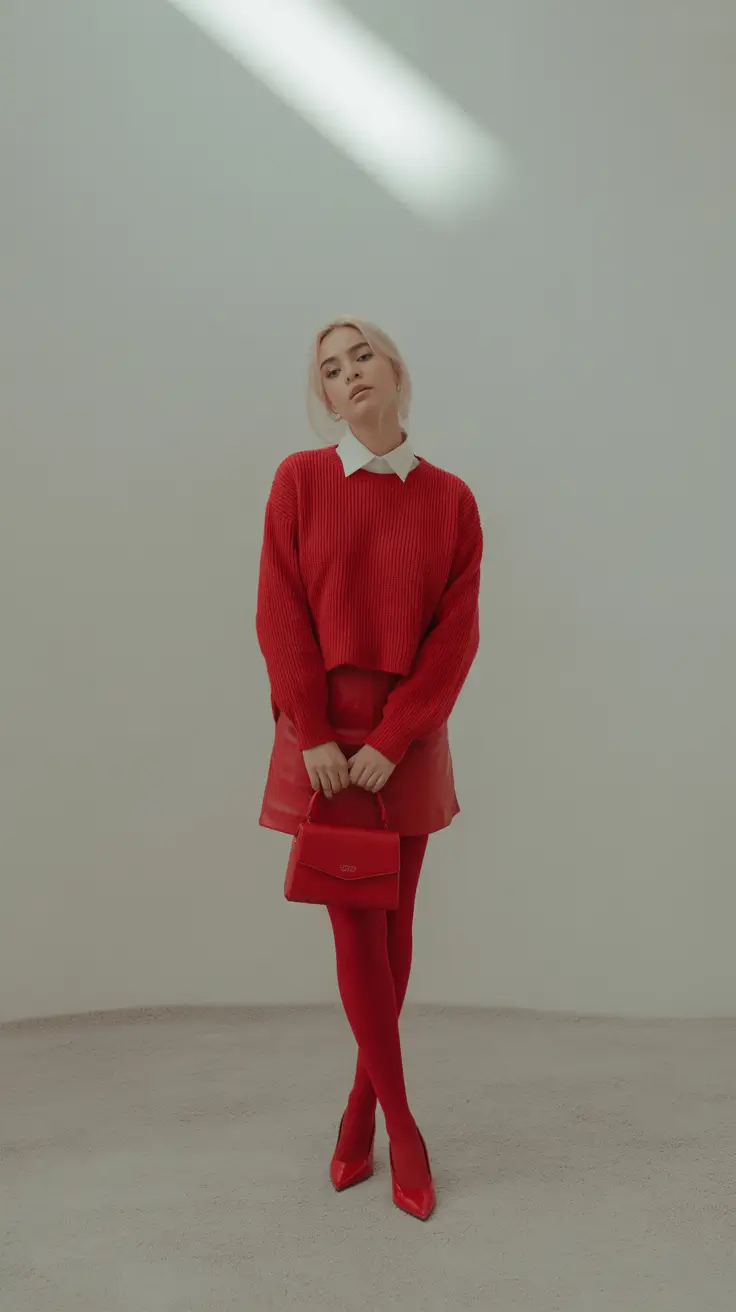 winter work outfits for women 2025 Red Power Dressing